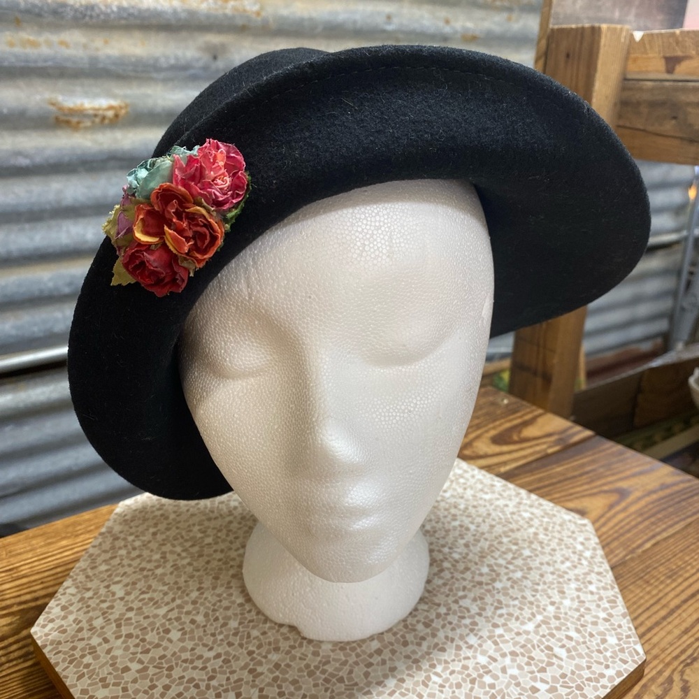 Vintage Bollman Hat Company Women’s Hat - Wool Doeskin Felt - Charcoal Gray